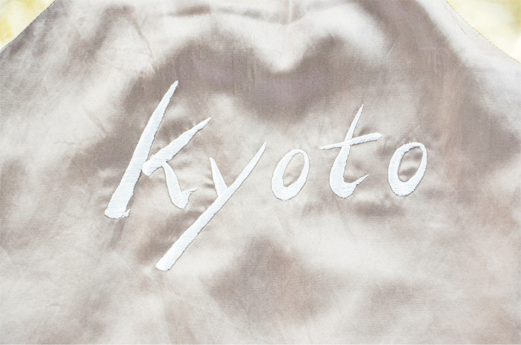スーベニアジャケット_ベージュ　Kyoto刺繍